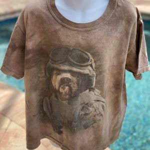 Manimals Mountain Cool Aviator Dog Graphic Child Kids T-Shirt Size M